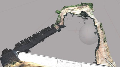 A dense point cloud, Upper Stillwater Reservoir.