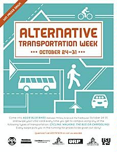 poster illustration for USU's Alternative Transportation Week