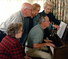 Cache County Memory Study participants at piano