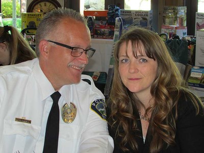 USU Police Officer Andy Barnes (left), shown here with his wife, Cathrine