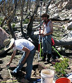USU anthropology students at excavation