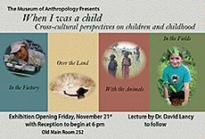 exhibit opening card for USU Museum of Anthropology