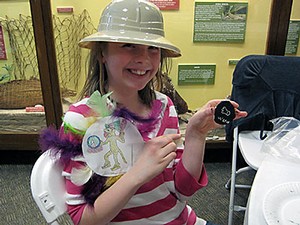 a young member of USU's Museum of Athropology's World Explorers' Club