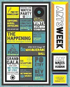 poster for the 2014 Arts Week Celebration at Utah State Universtiy