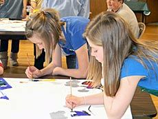 USU ArtsBridge, Bear River Charter School project, students