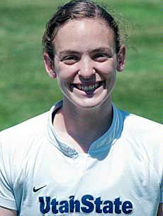 Aggie soccer player Natalie Norris