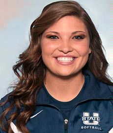 Aggie softball player Hailey Froton