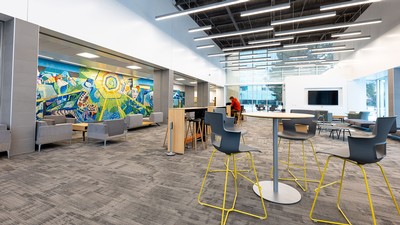 Lobby of the newly-renovated Biology Natural Resources Building.