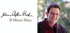 Bach concert logo and USU music professor Christopher Scheer