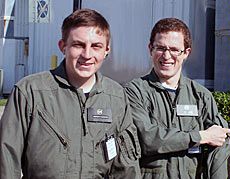 USU students Andrew Fassmann and Troy Munro at 2010 Microgravity University