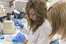 USU SUmmer Biotech Academy student in lab