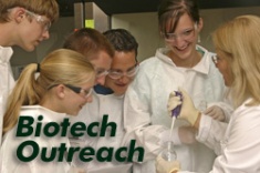Students learning lab techniques