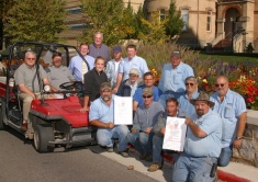 Utah State's landscape crew with the America in Bloom awards