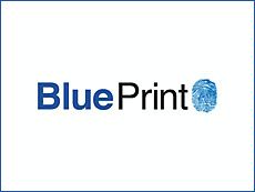 the logo for 'Aggie BluePrint' an online student produced magazoine at USU