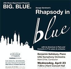 poster for USU Big. Blue. Rhapsody in Blue. concert