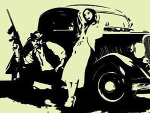 graphic illustration for USU theater production of 'Bonnie and Clyde'