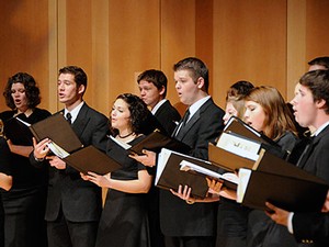 USU Chamber Singers in a performance