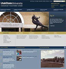 USU Eastern new website screen shot