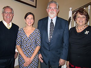 Inaugural Professor Jennifer Peeples with USU administrators at her lecture