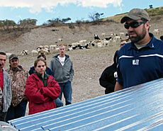 Sam Hill, USU students at Camp Williams