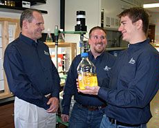 USU professor Lance Seefeldt and students on biodiesel team
