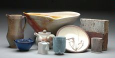 ceramic items by USU students