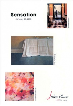 The promotional mailer for Sensation, an exhibit with work by Chris Terry
