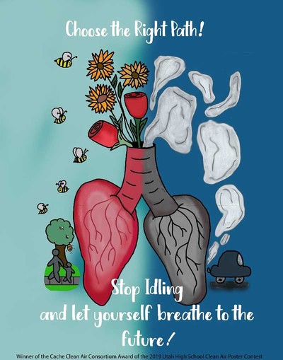 2019 Utah High School Clean Air Poster winning poster