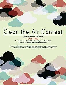 illustration for 'clean the air' contest at USU