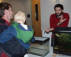 USU grad student Andrew Durson at Science Unwrapped