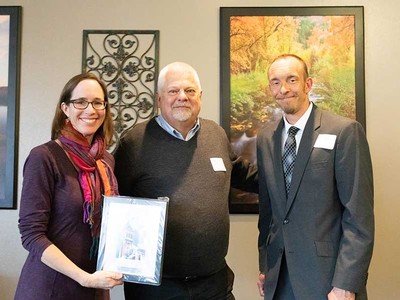 Kate Stephens and Sean Damitz with Scott Hammon