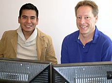 USU doctoral student Omar Florez and USU faculty member Curtis Dyreson 