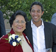 Ligia Amada Melo de Cardona and her grandson, Juan Luís Lozada Cardona