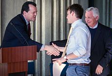 award announcement for the Chase Fine Arts Center Courtyard design competition