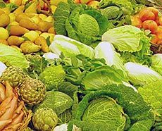 vegetable variety display