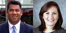 USU Diversity Award winners Juan Carlos Vazquez and Indhira Hasbún 