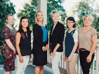 Six USU instructors on a panel at this year's ETE Conference.