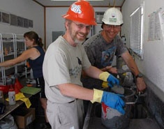 Jim Evans and USGS geophysicist Steve Hickman