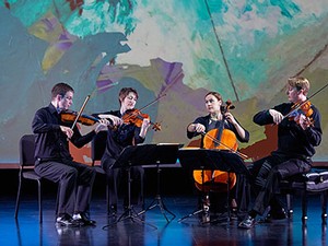 The Fry Street Quartet performing