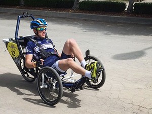 USU's Deja Blue trike and rider in competition