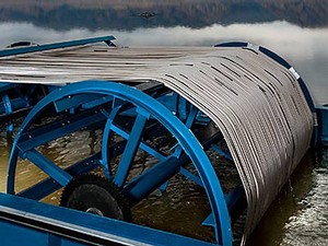 algae grows on rotating drums