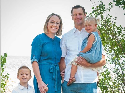 Eric Funk with his family
