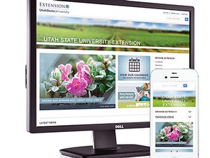 screenshot of the new USU Extension website