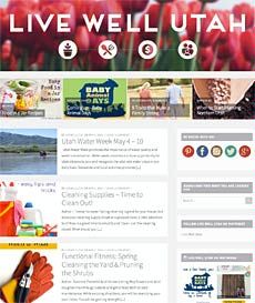 the homepage for the Live Well Utah blog