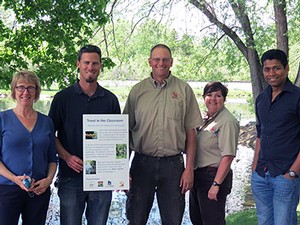 USU participants in the Trout in the Classroom trout release