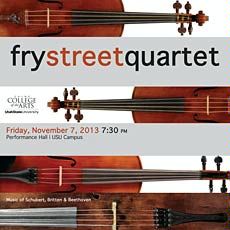 poster graphic for the Nov. 7 Fry Street Quartet concert at USU