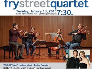 graphic illustration for the Fry Street Quartet concert with guests