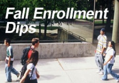 Students walking on USU campus