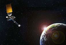 photo illustration courtesy GeoMetWatch, space-based sensor