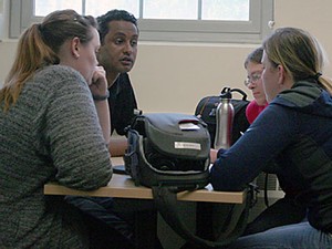 students and guest in the USU folklore fieldschool classroom